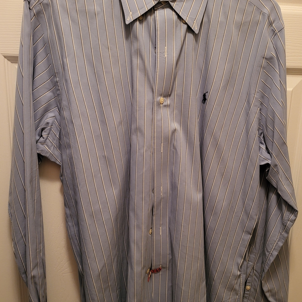 Polo by Ralph Lauren Light Blue Stripe Button-Down Shirt